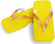 Hajime(一歩) [One Step] [Hajime] Geta Geta Clogs, Soft and Water Resistant, Made of Sponge, 10.6 inches (27 cm), YL/Fireworks x Orange, Fireworks x Orange (Hanabi x Orange/27), Hannabi × Orange, 27.0 cm