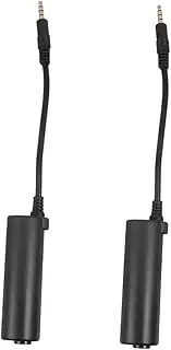 COMPUKAS 2pcs Guitar Effector Guitar Effects Interface Device Guitar Cable Guitar Converter Electric Guitar Adapter Smartphone Guitar Adapter Audio Interface Audio Adapter Black Copper Wire