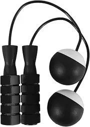 HANABASS 1Pair Cordless Jump Rope with Weighted Balls Convenient Fitness Equipment for Indoor and Outdoor Workouts Non Slip Handles Compact Design for Home and Office Use for Adults