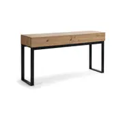 Talia Hallway Console Hall Table W/ 2-Drawers - Oak/Black