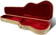 Melodic Electric Guitar Hard Case Wooden 39 Inch Strat Tele Ibanez ESP Standard Storage Gig Instrument Accessory with Soft Padding Lock Yellow