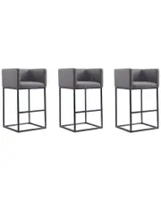 Manhattan Comfort Set of 3 Embassy Bar Stools