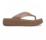 CROCS Getaway Platform Flip Flop Thong Sandals Womens Size 11 Latte Brown NWT