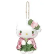New Sanrio Hello Kitty Kimono Matcha Sakura Mascot Plush Chain Key Chain Charm