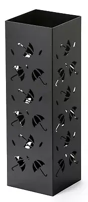 Mango Steam Metal Square Tall 19.5 Inch Umbrella Stand , Brollies Black