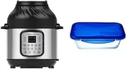 [Instant] Pot Duo Crisp + Air Fryer 11-in-1 Electric Multi-Cooker 5.7L + Pyrex Glass Rectangular Dish Bundle