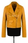Ladies Brando Slim Fit Retro Biker Short Body Fashion Leather Jacket Emma Watson