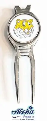 LSU TIGERS GOLF BELTCLIP DIVOT REPAIR TOOL w/ Ballmark NEW