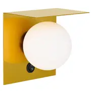 Olio 1L Switch Wall Light Antique Gold Opal | Telbix Lighting