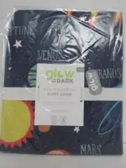Pottery Barn Kids Solar System Glow-in-the-Dark Twin Duvet Cover Navy/Multi NWT