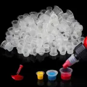 Mixed-300pcs Ink Caps Cups - Combofix Disposable White Plastic Ink Caps Small...