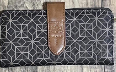 Time & Tru Credit Card ID Card Wallet Zipper Pocket Snap Front 7”x 4”