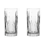 2x 6pc Porto Riley Soda Lime Glass Hi Ball Tumblers Drinkware Set 350ml Clear