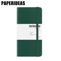 在飛比找博客來優惠-PAPERIDEAS 48K頁碼硬面绑帶筆記本 點陣-聖誕綠