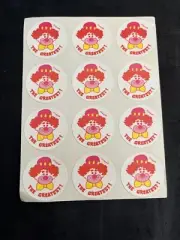 Vintage 80’s Trend Scratch & Sniff Glossy “THE GREATEST” Cherry Sticker Sheet -