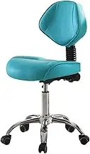 Saddle Salon Stool Gas Lift Chair,Swivel Height Adjustable Stool Spa Stool,for Manicure Tattoo SPA Beauty Therapy Studio(A)