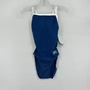 Speedo Solid Endurance + Flyback Training Swimsuit - Navy - Size 26