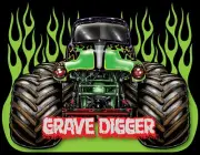 Grave Digger Iron On Transfer For T-Shirt + Other Light & Dark Color Fabrics #1