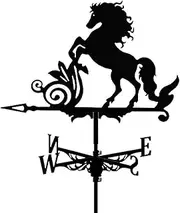 Wind vanes, Outdoor Garden Alpaca Metal Weathervane, Stainless Steel Weather Vane with Roof Mount Wind Direction Indicators for Farm Yard Gazebo