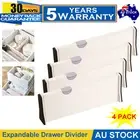 4Packs Adjustable Drawer Dividers Partition Kitchen Storage Organizer Clapboard