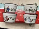Rudolph The Red Nosed Reindeer Set Of 4 Ramekins New Christmas Ceramic