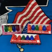 Vintage Christmas Outdoor Cool-Lite Bulbs 9 1/4 - 7 Watt Multicolor Set 15 New