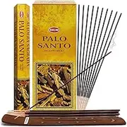 TRUMIRI Palo Santo Incense Sticks & Holder Bundle: 120pcs (6pk x 20pcs), 1 Set