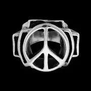 925 Sterling Silver Peace Sign Ring, Size 10 Ring, Peace Sign Ring