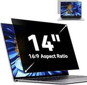 14 Inch Laptop Privacy Screen Aspect 16:9, Removable Anti Glare Blue Light Protector Filter, 14 In Computer Screen Privacy Shield Compatible with Lenovo Hp Dell Acer Asus Thinkpad Envy Xps