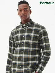 Barbour® Green Shieldton Tailored 100% Cotton Checked Shirt (AD1728) | $183