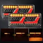 2X 74 LED Tail Lights Trailer Ute Caravan Truck Stop Indicator Rear Lamps 12V