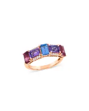 Bloomingdale's Fine Collection Multi Gemstone & Champagne Diamond Statement Ring in 14K Rose Gold