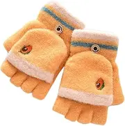 [GAXIRE] 1Pair Cartoon Gloves Warm Mittens for Fun Fruit Embroidery Design Comfortable and Skin Friendly for Winter Adventures