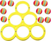 Water Sports Game | EVA Floating Toys | Pool Game Set, Pool Toys Games Set, Floating Pool Games, Fun Floating Water Sports Pool Games Throwing Toys Game with 10 Balls for Adults