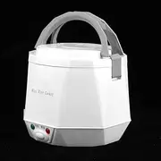 MINI PORTABLE ELECTRIC RICE COOKER EFFICIENTLY COOKS RICE FOR 12V CAR USE WHITE