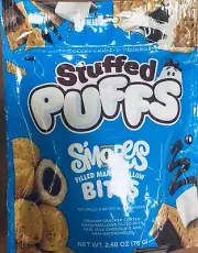 Stuffed Puffs S'MORES Filled Marshmallow bites 2.68 oz bag - FREE SHIP