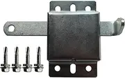 Pndbnq Garage Door Lock 1pc Locking Slide Latch Side Mount Inside Deadbolt Kit Manual Galvanized Steel Sliding Gate Brace Parts Roll Up Door Latches Warehouse Locks Bi-Directional Screw Installation