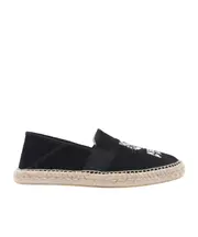 Kenzo Tiger Head Embroidered Round Toe Espadrilles 45,39,40,41,42 black