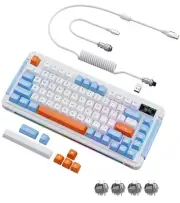 75% Wireless Mechanical Keyboard, Hot-swappable Wired/Bluetooth 5.0/2.4G Wire...