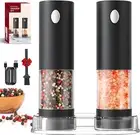 CIRCLE JOY Electric Salt and Pepper Grinder Set Rechargeable Salt and Pepper Mil