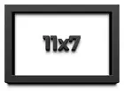 11x7 Shadow Box Frame Black | 2 Inches Deep Real Wood Contemporary Shadowbox Dis