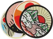 DOITOOL 4Pcs DIY Clothing Patches Embroidered Appliques for Garment Repair Decoration Durable Cloth Patch Decals for Unique Fashion Style