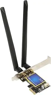 PCIE WiFi Card, 1200Mbps Dual Band Network Card Bluetooth 4.0 PCIE WiFi Adapter, 2.4GHz 300Mbps and 5GHz 867Mbps Network Adapter PCIEx1 WiFi Card Adapter for PC