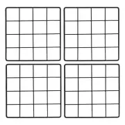 8x8" Wire Grid Panel, 4 Pcs Iron Decorative Wall Grid, Black