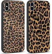 RUMDEY 2 Pack Cute Cheetah Print for iPhone X/XS 5.8" Phone Case, Luxury Leopard Pattern Design Cases Soft Silicone Slim TPU Shockproof Protective Bumper Cover for Girls Women - Brown