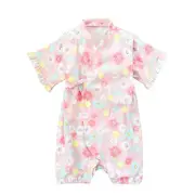 Baby Clothes, Rompers, Short Sleeves, Yukata, Jinbei, Girls, Summer, Open Front,