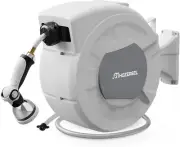 100 FT X 1/2" Retractable Garden Hose Reel by , Decorative Outdoor Garden Hose R