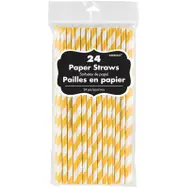 Paper Straws 24pk - Sunshine Yellow