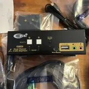 CKL KVM SWITCH DUAL MONITOR HDMI (CKL-922HUA) NEW WITH ALL CABLES
