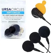 URSA Soft Circles: Reusable Soft Covers That Provide a Shield Against the Wind and Camouflage for Lavalier Mics (15x Soft Circles + 30x Stickies, Black)